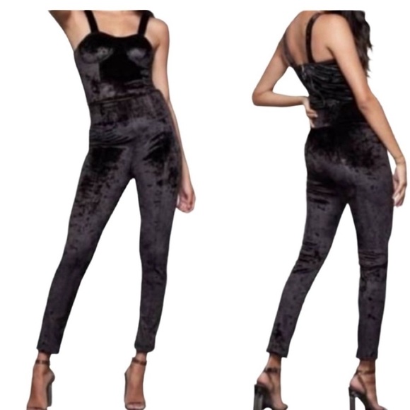 Good American Pants - NWT GOOD AMERICAN Medium Crushed Velvet Disco Pant Black Sz 6/ 3X Plus